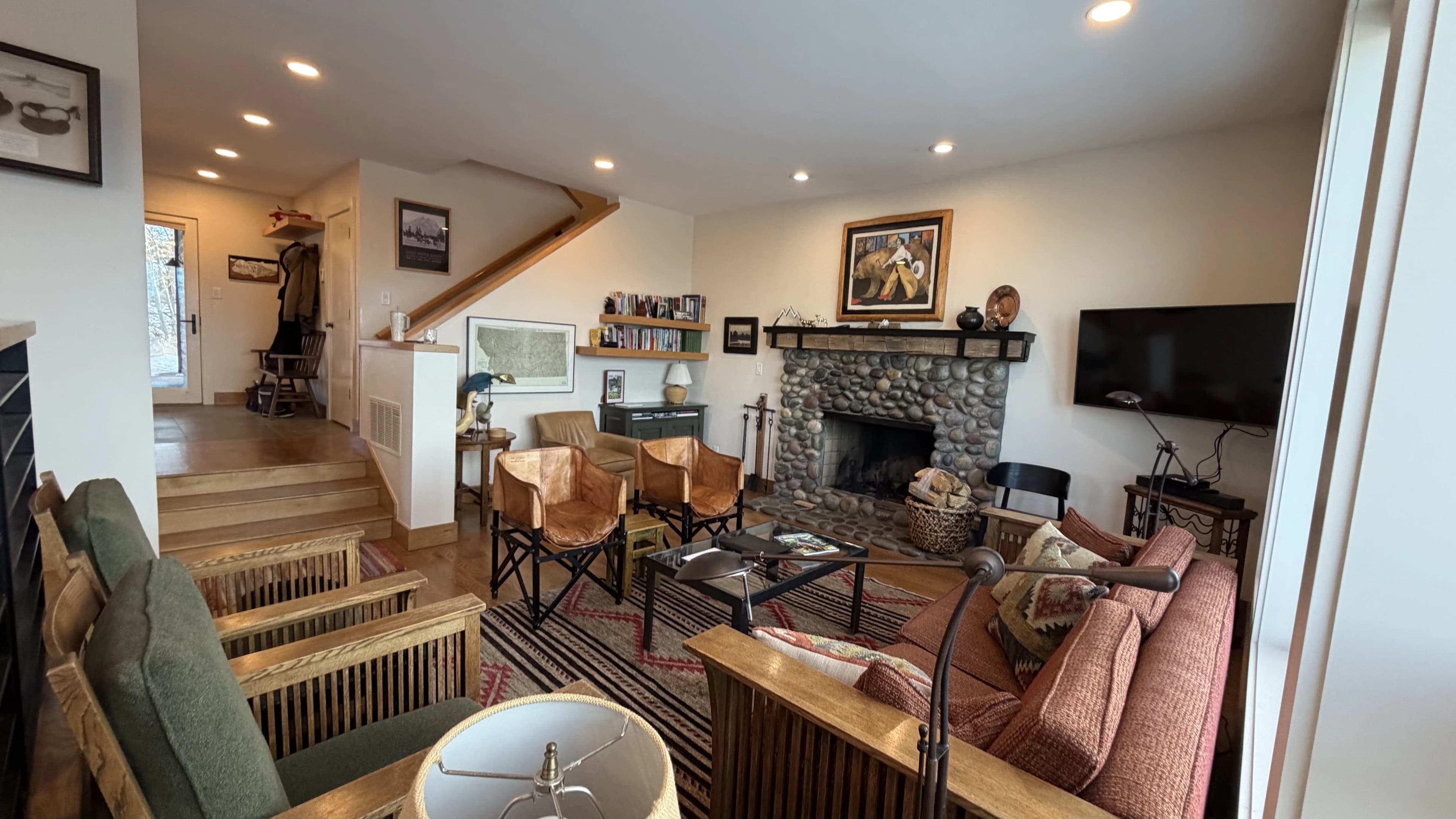 Living room panorama - Spring Creek Ranch Jackson Hole