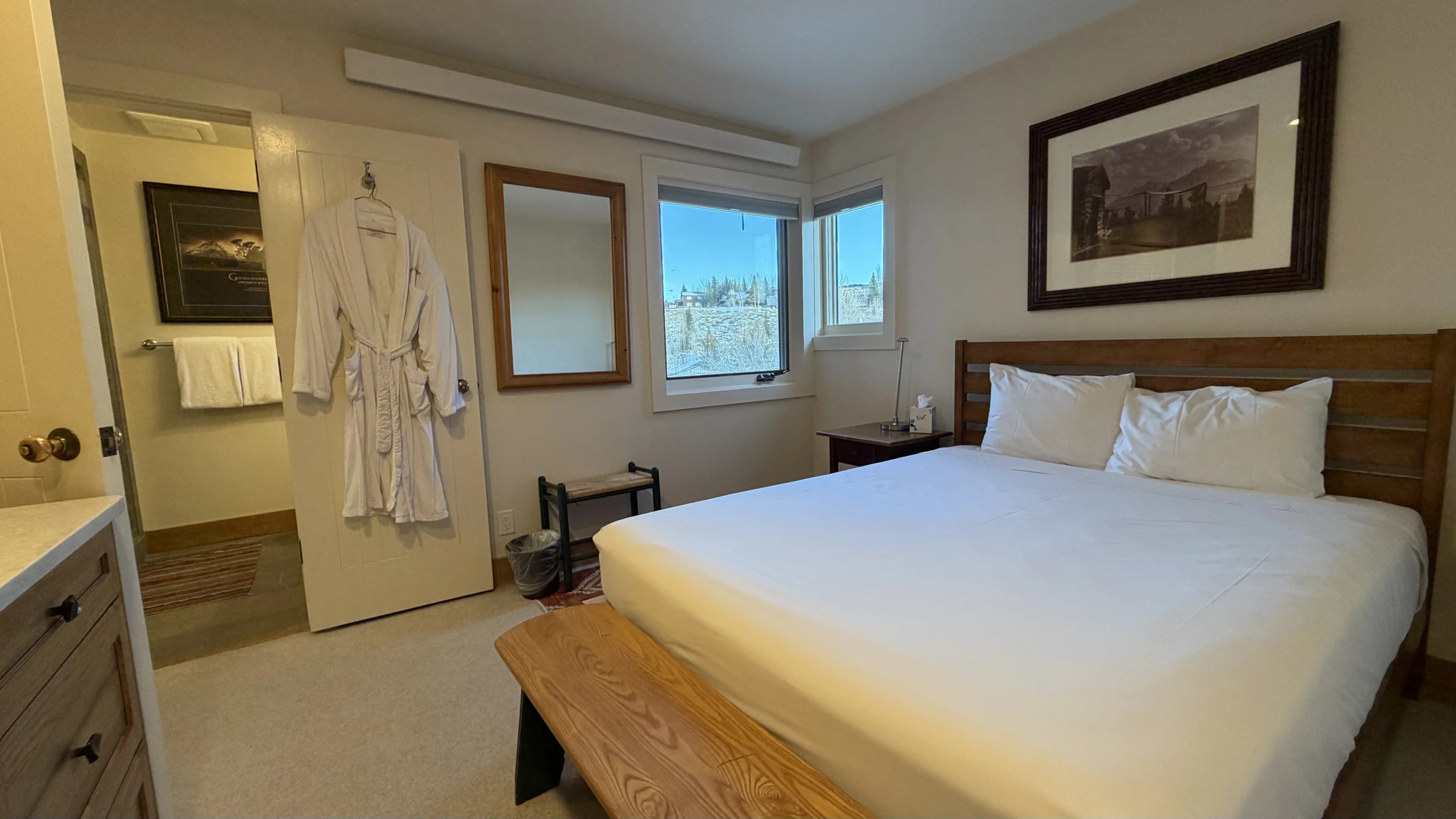 Queen bedroom detail - Spring Creek Ranch Jackson Hole