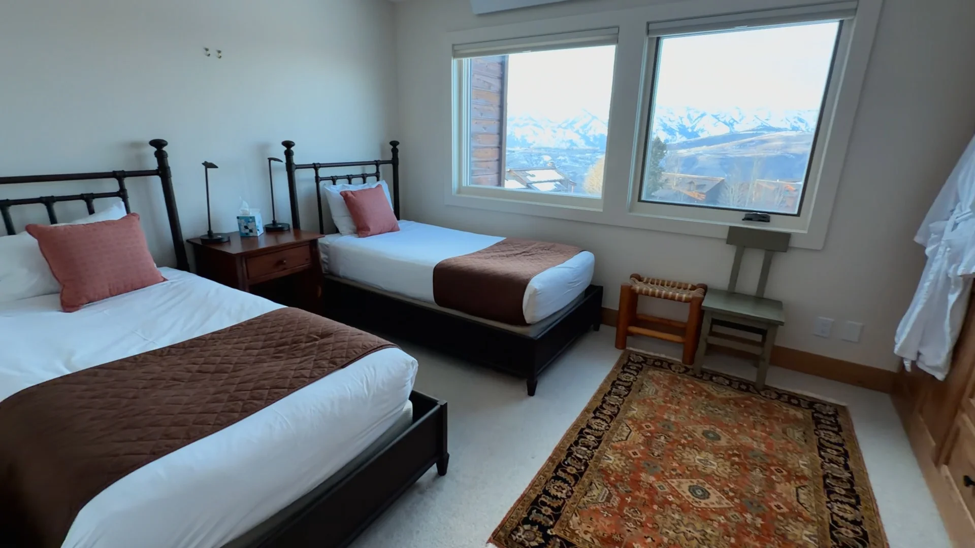 Twin bedroom with two beds - Spring Creek Ranch Jackson Hole vacation rental